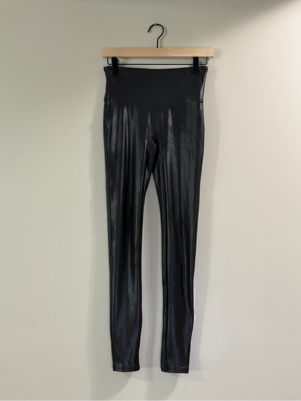 SPANX Black Faux Leather Leggings women’s